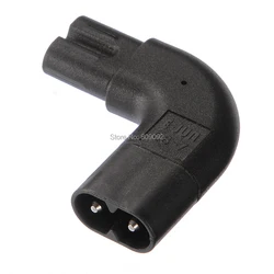 Right - Angle IEC 320 C7 to C8 Figure 8 AC Power Adapter Plug Converter - Other (Black)