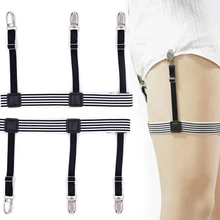 Мужская рубашка подвязки эластичный нейлоновый регулируемый держатель рубашки для мужчин полосатый подтяжки ремни Противоскользящий ремень