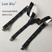 Мужской женский костюм унисекс y-образный принт сердца комбо брюки y-образная застежка на спине регулируемые эластичные подтяжки