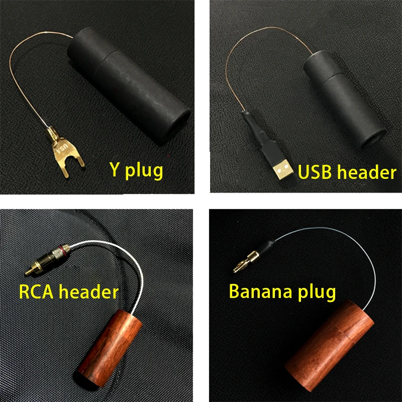 HiFi Audio Cable Ground Loop Noise Isolator GND Black Hole Eliminate Static Electricity Power Purifier Electronic T0894