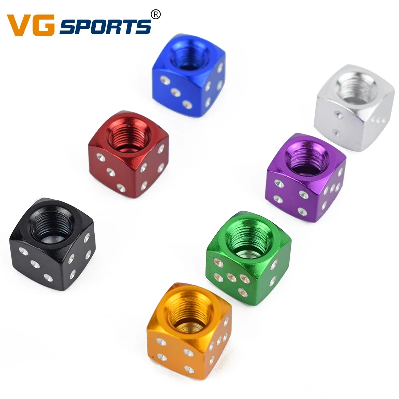 4PCS Dice Valve Caps MTB Tire Air Valve Stem Caps Car Trunk Mountain