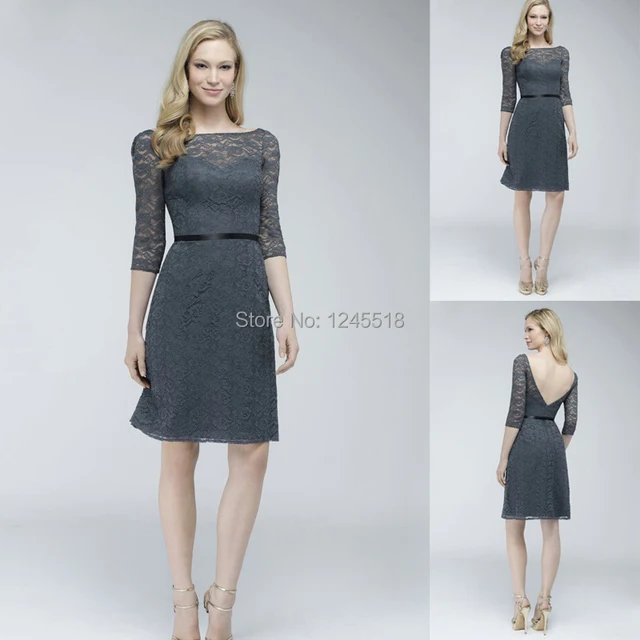 Dark Gray Lace Dresses