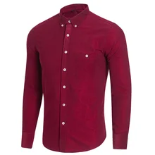 Винно-красная Мужская Осенняя рубашка с длинными рукавами больших размеров повседневные мужские рубашки Зимняя Вельветовая уличная одежда