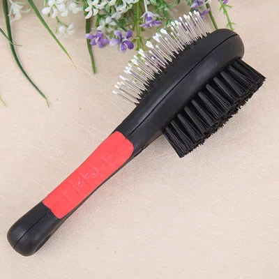 

21CM/17.5CM Dog Supplies Double Sides Dog Cat Comb Pet 2 Faces Puppy Brush Pet Fur Grooming Tool For Long & Short Hair Dogs
