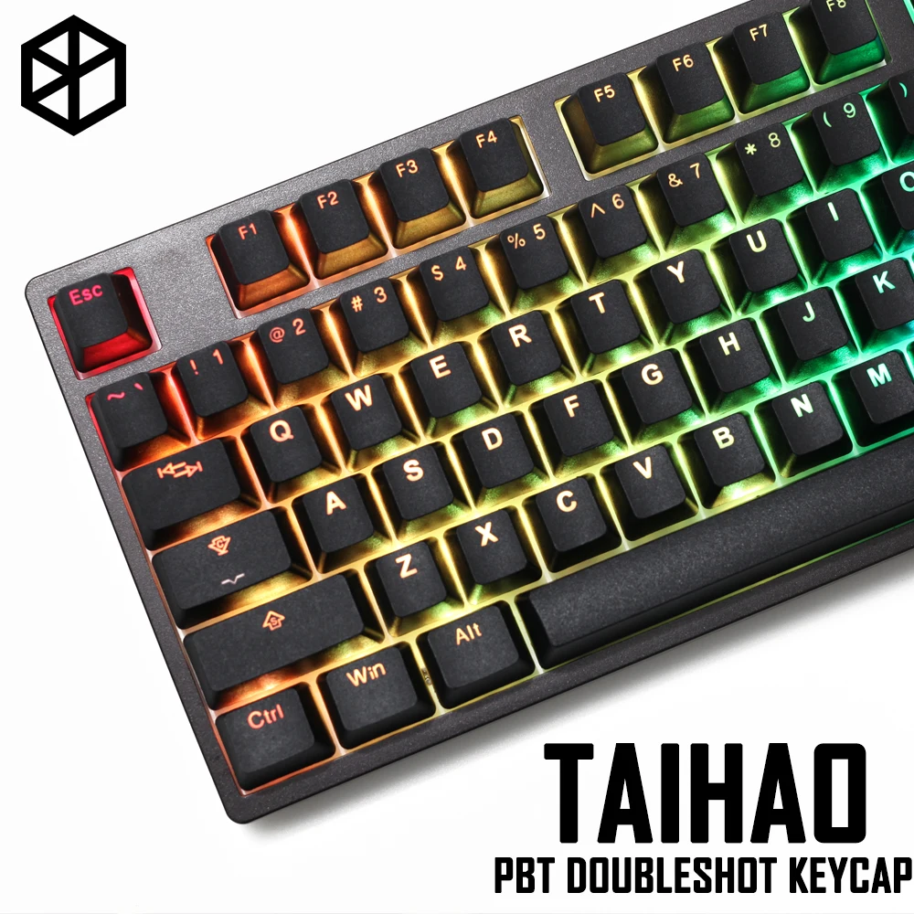 Taihao pbt двойные колпачки для клавиш самостоятельной сборки игровая механическая