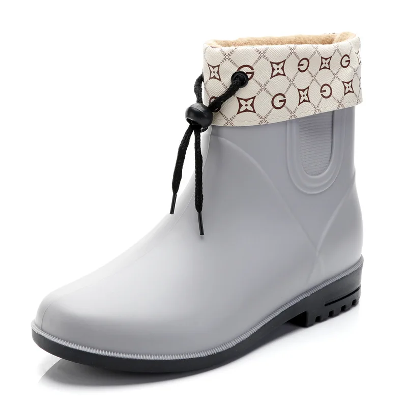 Aleafalling/женские непромокаемые сапоги; женская обувь без шнуровки из водонепроницаемого материала; теплые непромокаемые ботильоны; обувь для девочек; AW05 - Цвет: C04