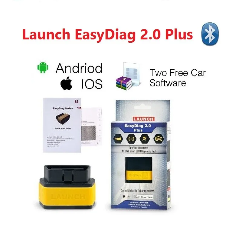 Новое поступление launch Easydiag 3,0 для Android для iOS EasyDiag 2,0 Plus 1 ГОД бесплатное обновление онлайн быстрая в