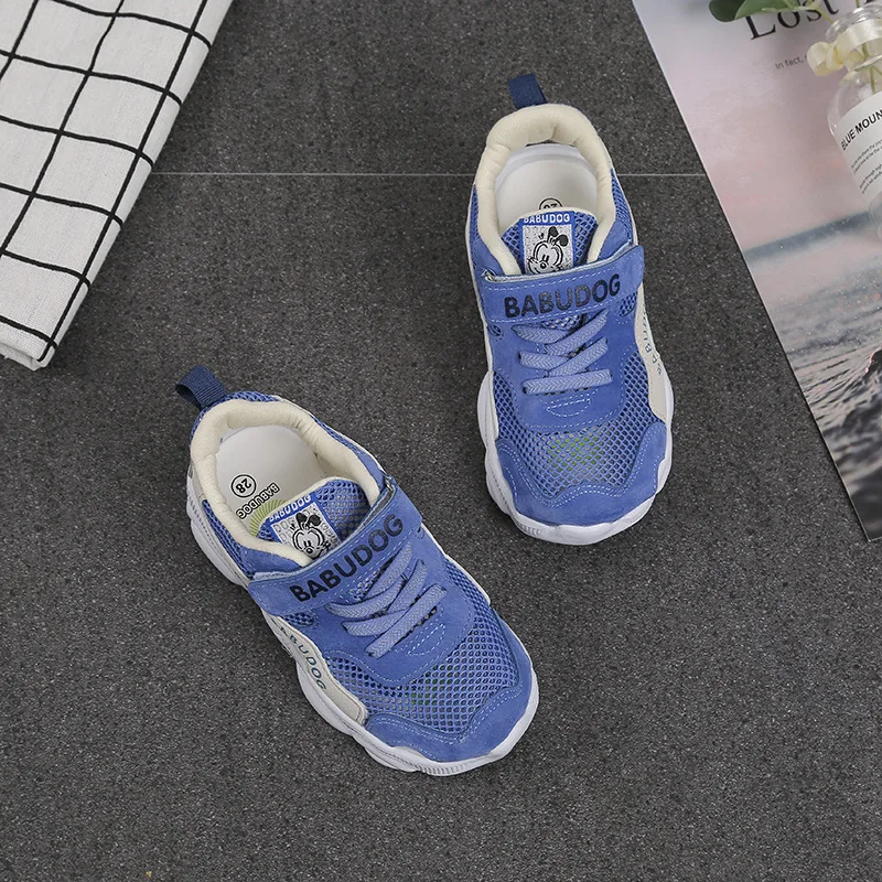 ZYJ Kids Summer Sport Shoes Boys Girls Closed Toe Sandals Cartoon Anti Slip Leather Hook & Loop Mesh Baby Beach Sandal Shoes (18)
