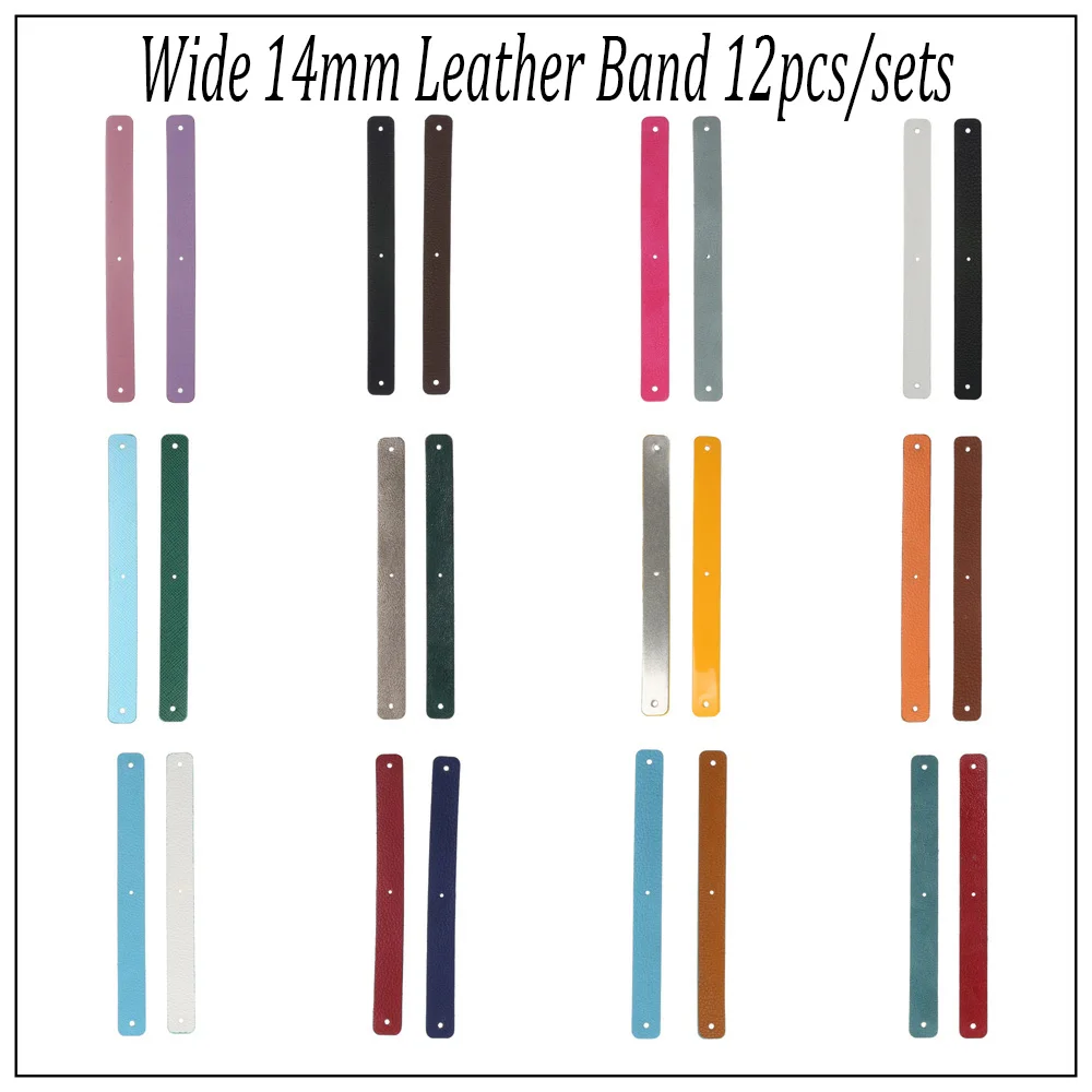 Cremo 14mm Gold Stainless Steel Cuff Leather Bracelets & Bangle For Women Jewelry gift Send leather Bracelet