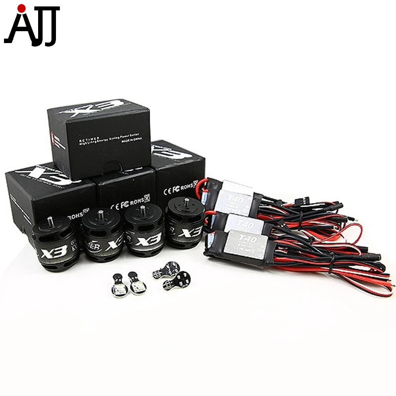 4 комплекта RCTimer Trooper Q700 Skyhero Spyder Power System с двигателями X3 470 КВ/T40A ESC/13x6 5