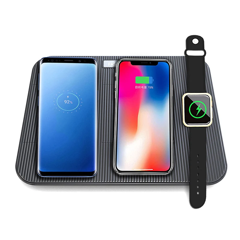 

Newly Wireless Charger 3 in 1 Charging Portable for Apple Watch iPhone 8 XS XR Mobile Phone DC128