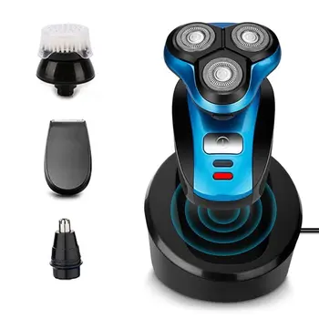 

USB Wireless Charging Electric Shaver for Men Floating Three Blade Heads Electric Shaving Machine Rechargeable Razors Care Tools