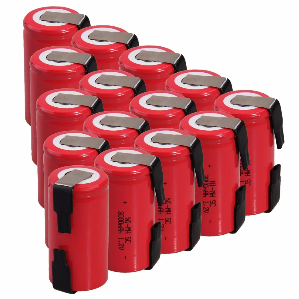 

15 pcs SC 3000mah 1.2v battery NIMH rechargeable batteries for electric screwdriver electric drill 4.25cm*2.2cm for power tools