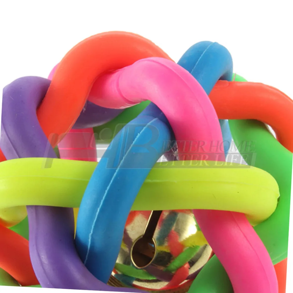 

1pcs colorful ball pet toy dog toy cat toy with bell for small medium large dog Yorkshire Poodle pet product hot hot
