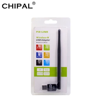 

CHIPAL 150Mbps USB WiFi Receiver Adapter Lan Wireless Network Card with Antenna for XP Vista Windows 7 Linux MAC OS X Computer