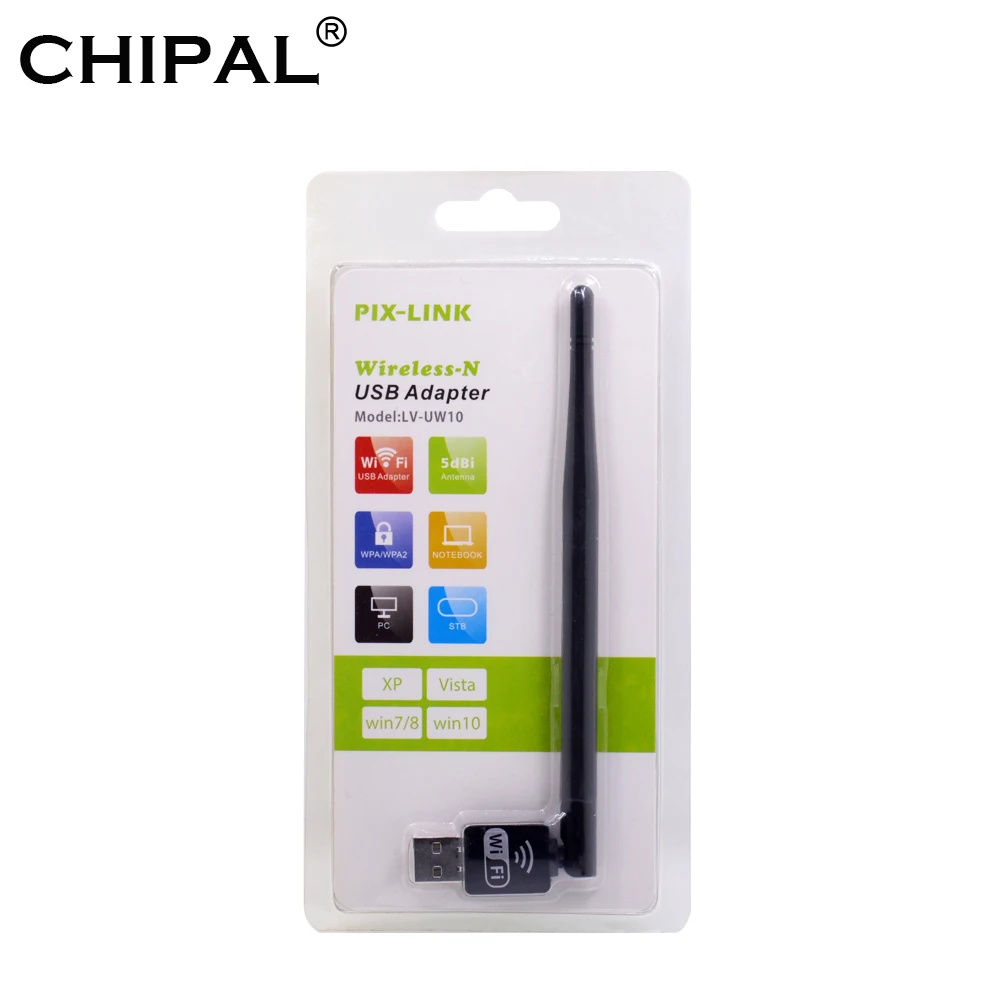USB Wi Fi адаптер CHIPAL 150 Мбит/с с антенной|Сетевые карты| |