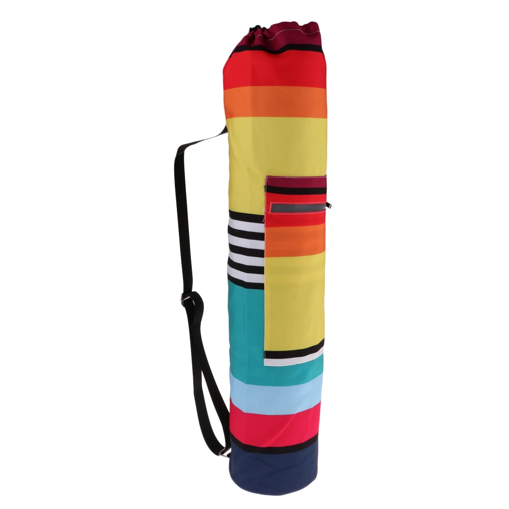 Yoga Pilates Mat Bag Carrier Exercise Workout Pad Drawstring Bag Backpack Sports Knapsack Fitness Dance Gymnastics Mat Case