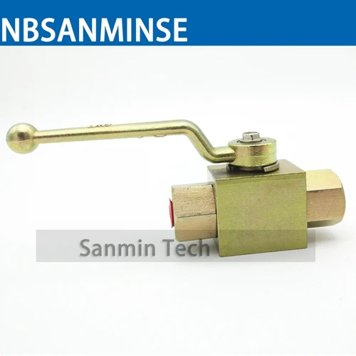 NBSANMINSE High Pressure Hydraulic Ball Valve KHB 1/8 1/4 3/8 1/2 Carbon Steel NPT G Manual Valve Engineer Industry On Off valve