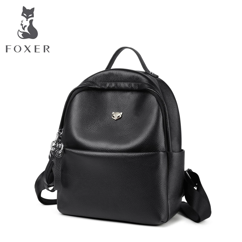 

FOXER Brand 2018 Fashion Women Backpack Genuine Leather Backpacks for Teenage Girls Female School Shoulder Bag Bagpack