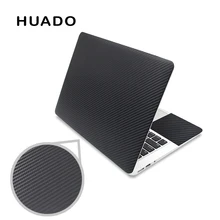 Noir 3D en fibre de carbone housse pour ordinateur portable autocollant 15.6 vinyle autocollants pour ordinateur portable 17 "15" 14 "13" décalcomanies pour mac air 13.3/mi pro/asus/hp(China)