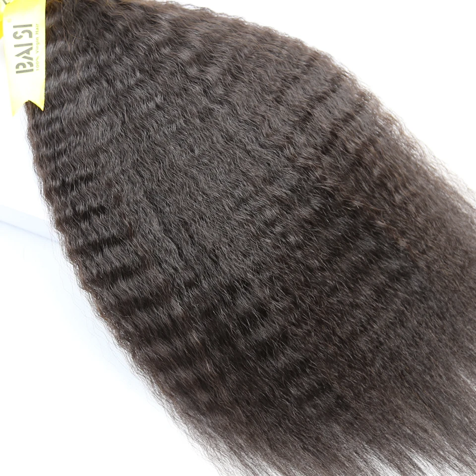 BAISI волосы курчавые прямые 10А перуанские натуральные волосы необработанные человеческие волосы Связки сделки