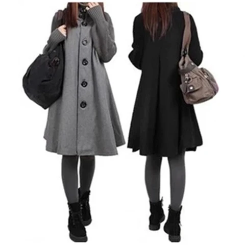 

free shipping Spring autumn plus size casaco feminino Korean long style womens loose coats female overcoat Windbreaker poncho