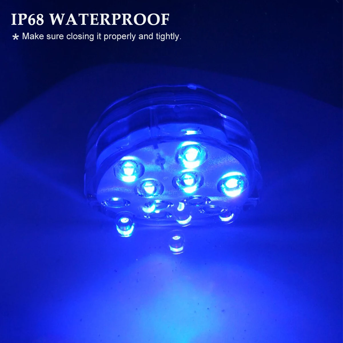  Underwater Submersible Vase 10 Led Remote Controll RGB Swimming Pool Light Battery Operated Night L - 32907232435