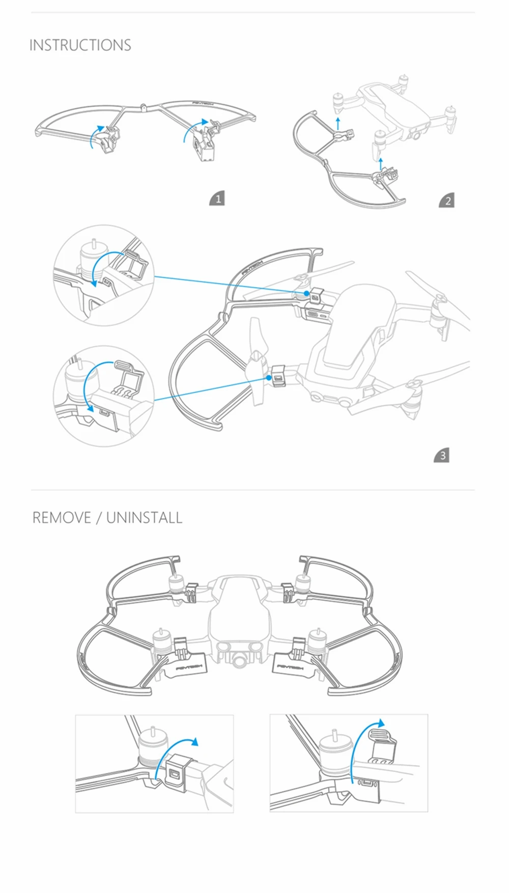 DJI Мавик Air Drone FPV запасных Запчасти аксессуары светодиодный складной Пропеллер гвардии защитная крышка с красочными режим освещения