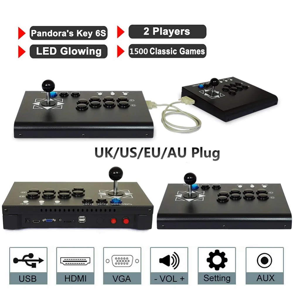 1500 Games Classic Box 9 Video 2 Players Separate Operation Controller PCB Board HDMI/VGA Output 720P Video Machine Stick Split 1500 Games Classic Box 9 Video 2 Players Separate Operation Controller PCB Board HDMI/VGA Output 720P Video Machine Stick Split