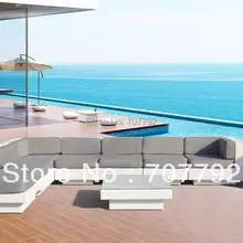 Ньюпорт пляж роскошный Евро современный секционный диван плетеная мебель для патио