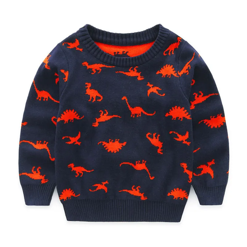 Свитер для маленьких мальчиков; вязаный пуловер с круглым вырезом; детская одежда; осенне-зимняя детская одежда; Повседневные свитера для мальчиков - Цвет: Style Five
