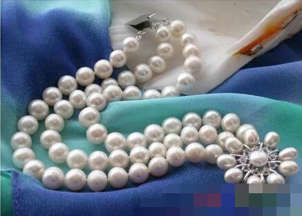 

free shipping 01120 3ROW 8" WHITE ROUND FRESHWATER PEARL BRACELET