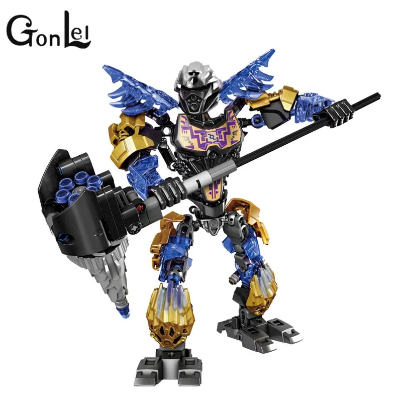 

GonLeI BIONICLE 143pcs Light Onua Earth figures 611-2 Building Block toys Compatible legoinglys BIONICLE Gift