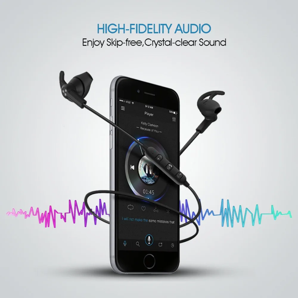 Слог SF801 Спорт bluetooth V4.2 гарнитура/беспроводные наушники устойчивое стерео для