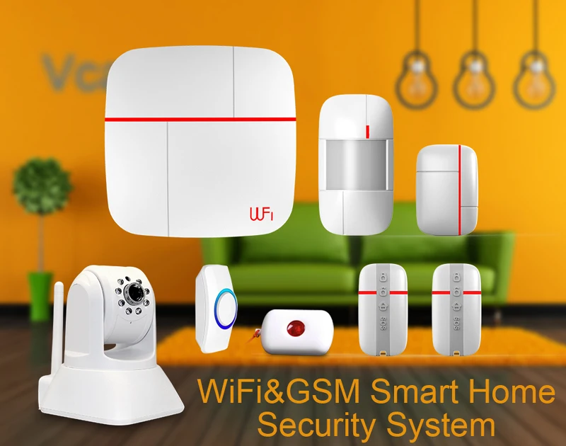 

2015 NEW PH-XB Wireless WIFI GSM Alarm System Inturder Alarm System smart gsm SMS home security alarm system Free Shipping