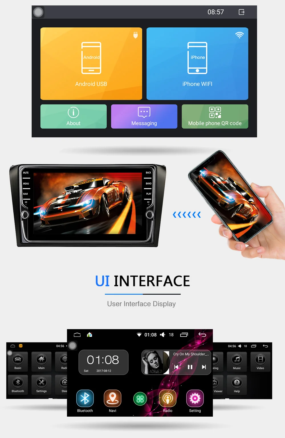 Excellent Funrover IPS 8"Android8.0 2 din car dvd auto radio tape recorder For Mazda 3 2004-2009 gps stereo Wifi multimedia Navi headunit 21