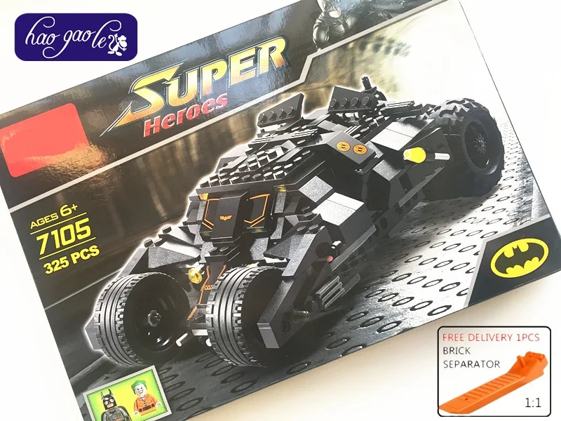 

wholesale 3set/lot 7105 Batman The Tumbler Batmobile Batwing Joker Super Heroes Building Block Bricks Set baby toy children gift