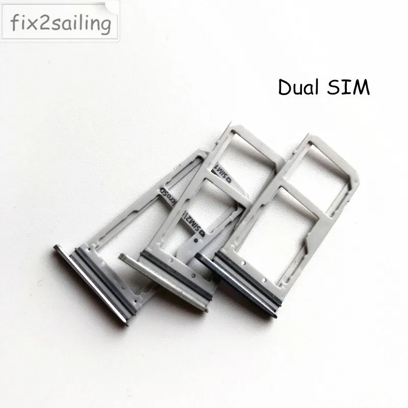 

Black/Golden/Silvery 2 Pcs SIM Card Tray Slot Holder For Samsung Galaxy S7 edge G935 G935F G935A Single / Dual High Quality