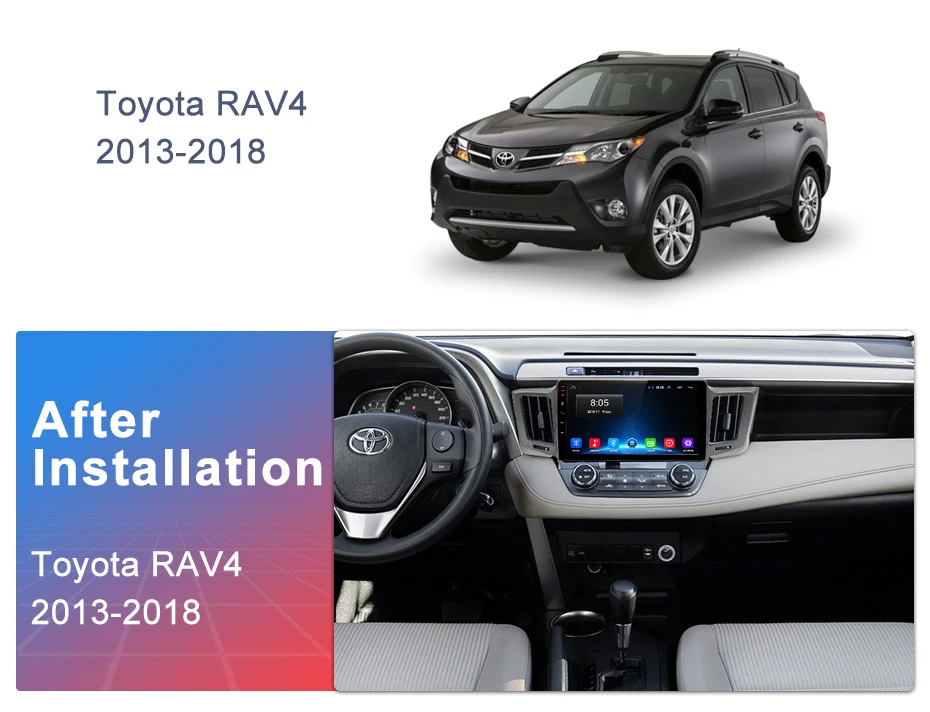 Discount Junsun V1 2G+32G Android 8.1 4G Car Radio Multimedia Video Audio Player WiFi Navigation GPS For Toyota RAV4 4 2013-2018 2 Din 5