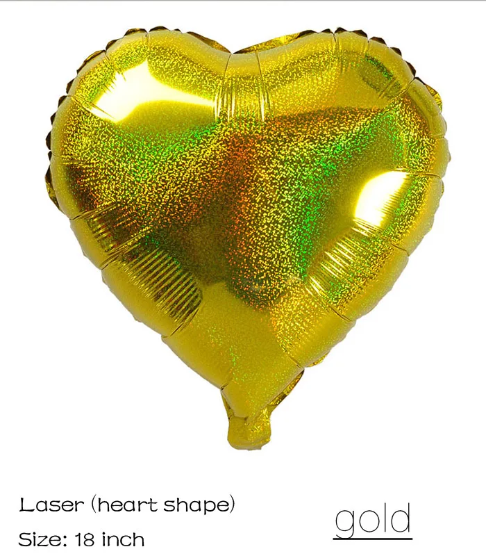 Свадебные воздушные шарики Луна Сердце Звезда лазерное Пентакль Алюминий Шар Детские игрушки Аксессуары для вечеринки, дня рождения шар воздушные шары с сердцем - Цвет: laser  heart-shaped