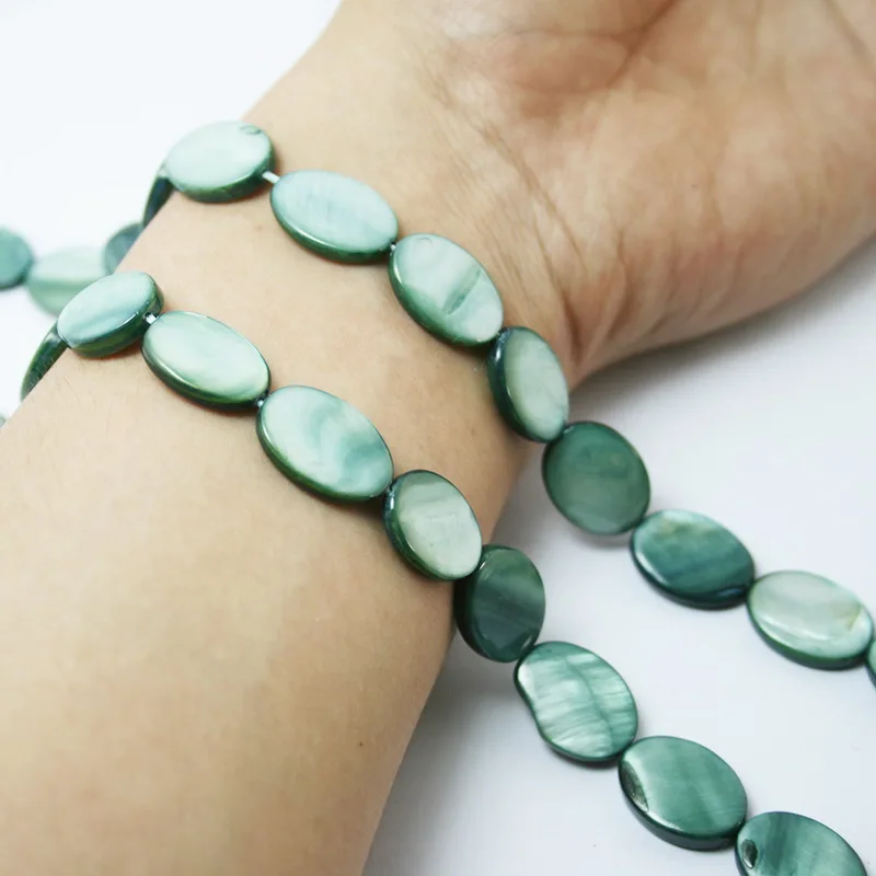 

New Arrival!Fashion Beads 14*18MM DIY/ A Variety Of Colors Of Natural Fresh Water Flat Oval Shell Shell Beads