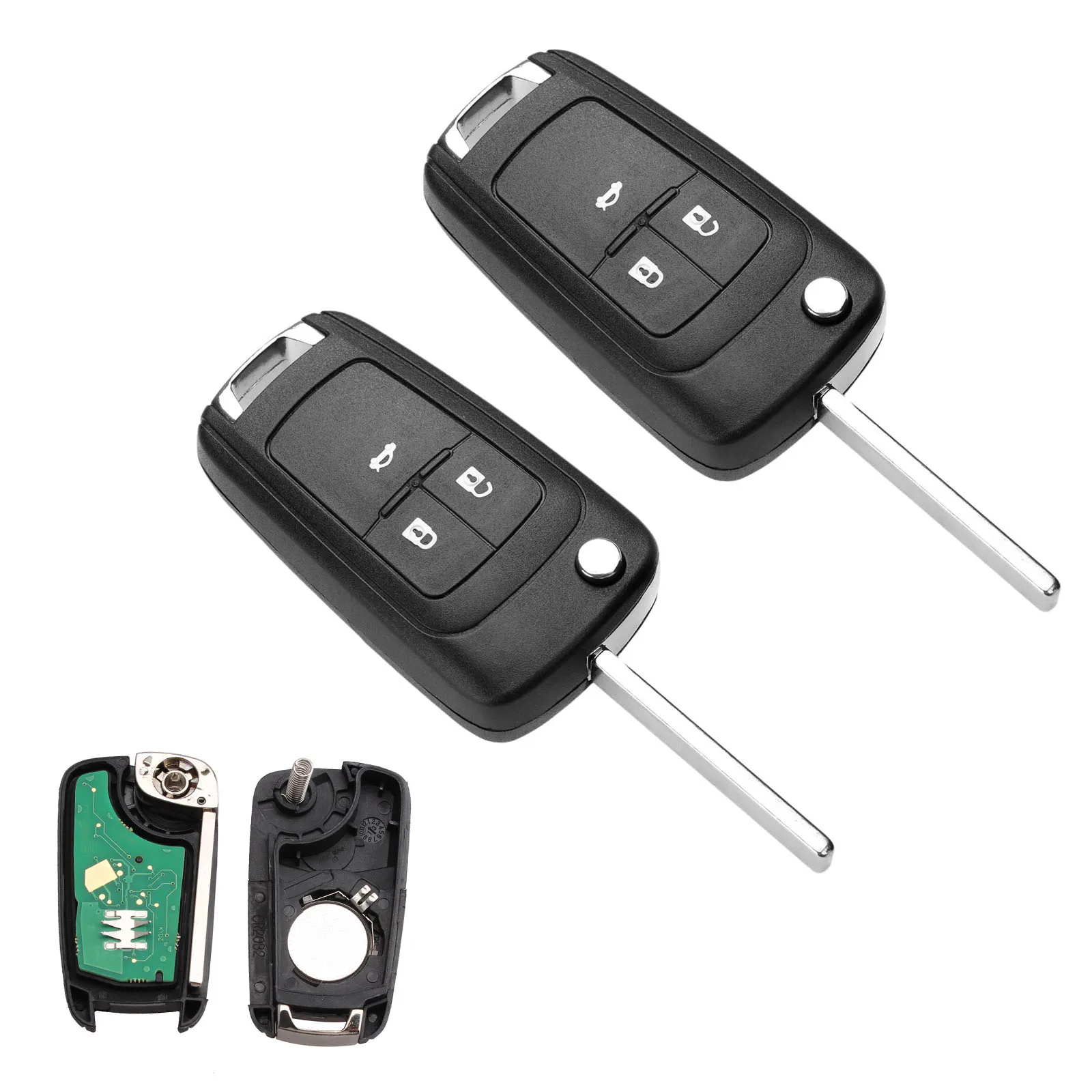 Yetaha 2 шт. Автозапуск Car ключ ID46 чип для Chevrolet Aveo Cruze Орландо 3 кнопки 433 мГц