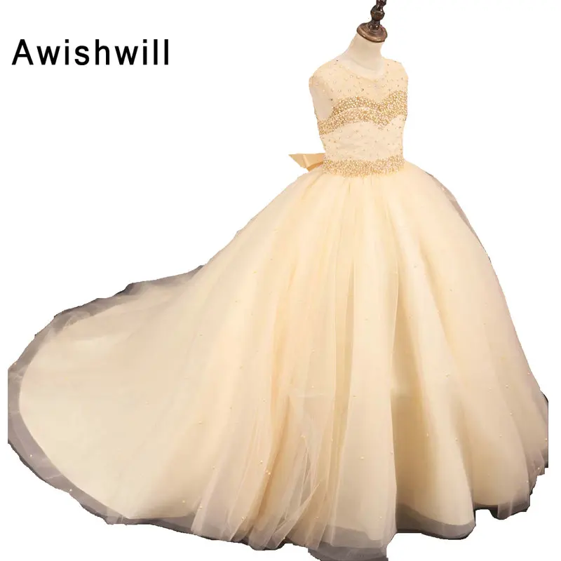 Бальное платье Платья с цветочным узором для девочек на свадьбу Vestidos Daminha Детские
