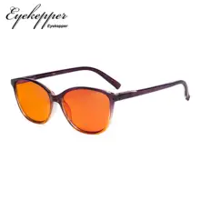 DSFH2 Eyekepper синий светильник блокирующие компьютерные очки для чтения с оранжевым тонированным фильтром линзы-Большой кошачий глаз Стильные Читатели для женщин