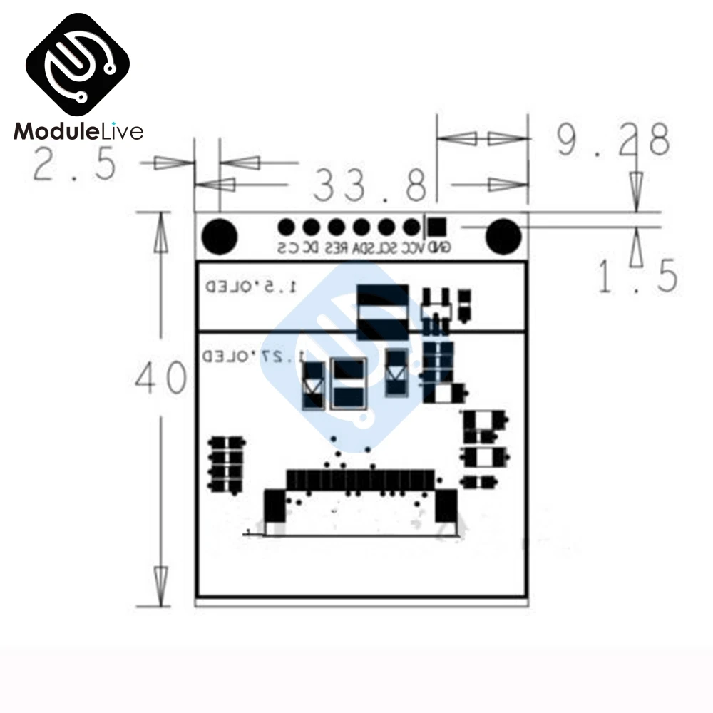 1,5 дюймов 1,5 ''7PIN полноцветный OLED модуль экран дисплея SSD1351 привод IC 128(RGB)* 128 SPI интерфейс для 51 STM32 Arduino