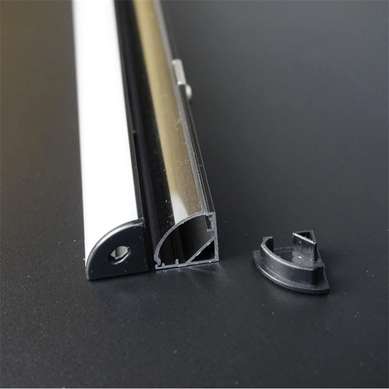 5-30Pcs/Lot 40Inch 1m 45 Degree V Shape Corner Anodized Black Aluminum Profile Linear Strip Light Housing For 12mm Pcb Kitchen