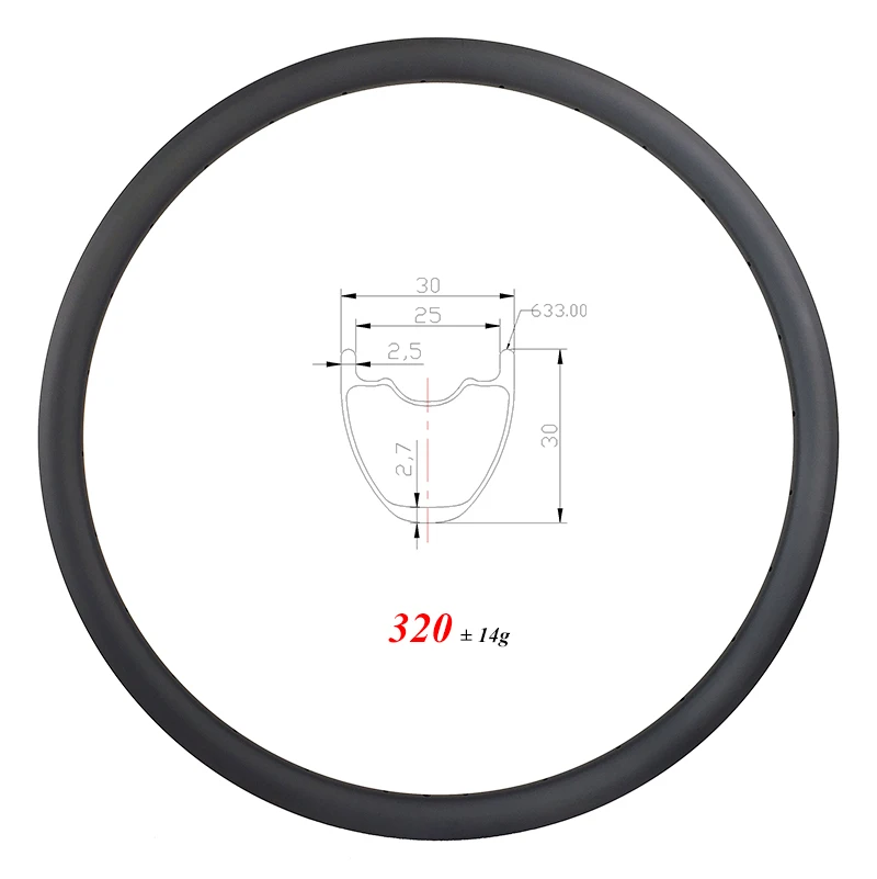 320 г Супер светильник 29er MTB XC 30 мм бескамерный карбоновый обод 30 мм Глубокий бескарбоновый UD матовый глянцевый 24H 28H 32H 29in гравий горный колесо