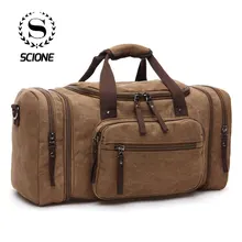Scione New Arrive Men Travel Luggage Hand Bags High Quality Canvas Duffel Shoulder Fashion Large Capacity Overnight Tote Pocket