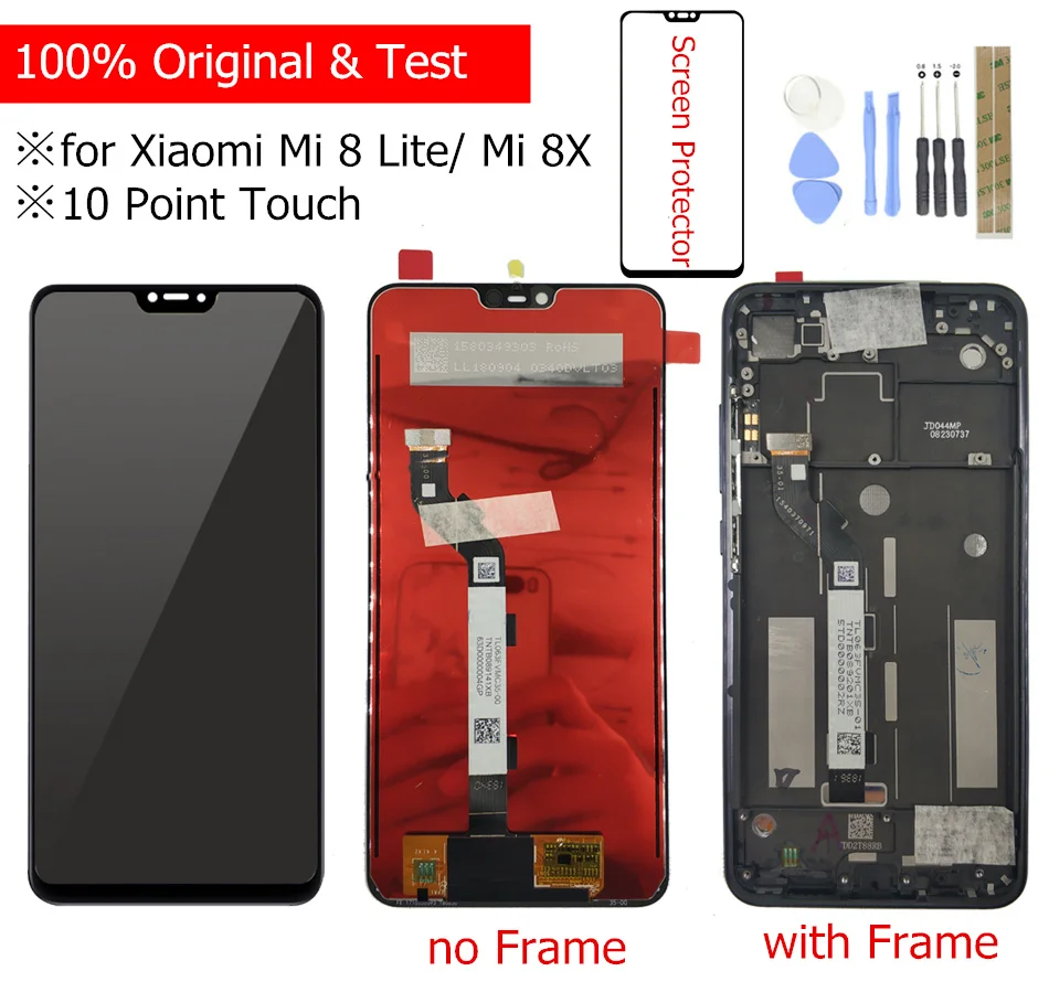 

Original for Xiaomi Mi 8 Lite/ Mi 8X LCD Display with Frame Touch Screen Digitizer LCD Display Mi 8 Youth Assembly Repair Parts