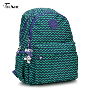 

TEGAOTE Light Nylon Waterproof School Backpack for Teenage Girls Mini Student Bookbag Mochila Feminine Backpacks Leopard Pattern